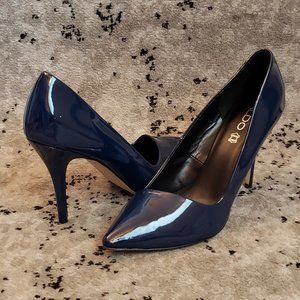 Aldo Ocaria Navy Blue Pumps Size 10 Unique Vamp Sexy Office
